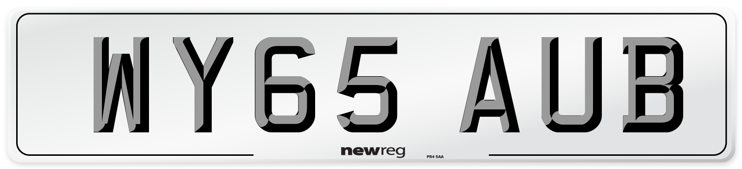 WY65 AUB Number Plate from New Reg